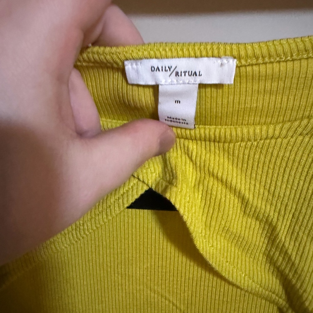 Daily Ritual Lime Green Long Sleeve Bodysuit - Picture 2 of 7